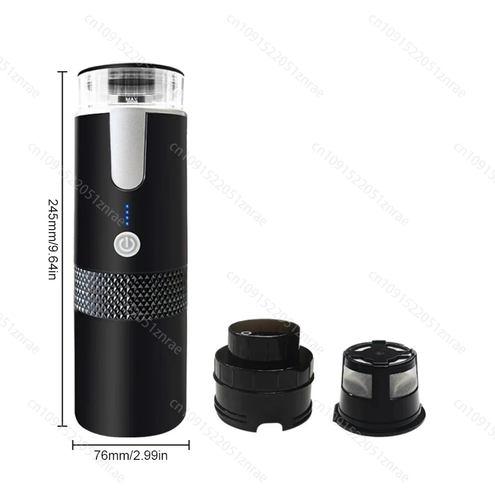 Portable Electric Espresso Coffee Maker Machines Rechargeable Automatic 6oz Single Serve with Cup Coffee Powder and Capsule 6