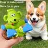Dog Chew Toy Monkey Hippo Shaped Rubber Pet Squeaky Toys For Small Medium Large Dogs Resistant Bite Grinding Teeth Dog Sound Toy 3