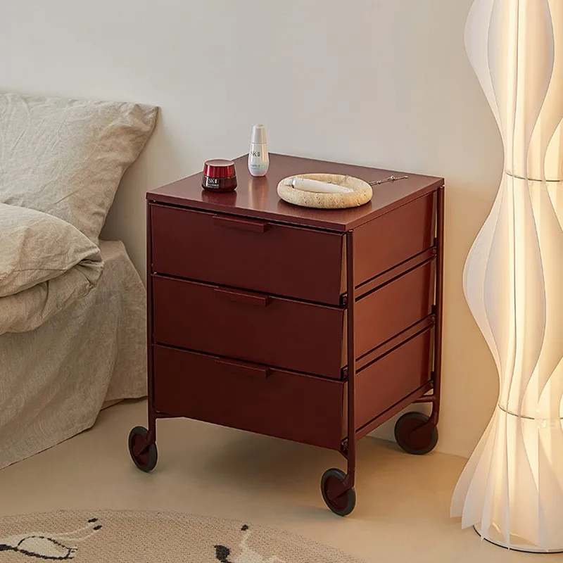 Nordic Simple Creative Design Multi-functional Mobile Storage Cabinet For Nightstand Modern Bedroom Fashion Locker