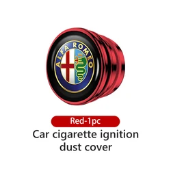 Auto Logo DustProof Car Cigarette Lighter Cover Decoration Cap (ROMEO - A - red - 1PCS-)