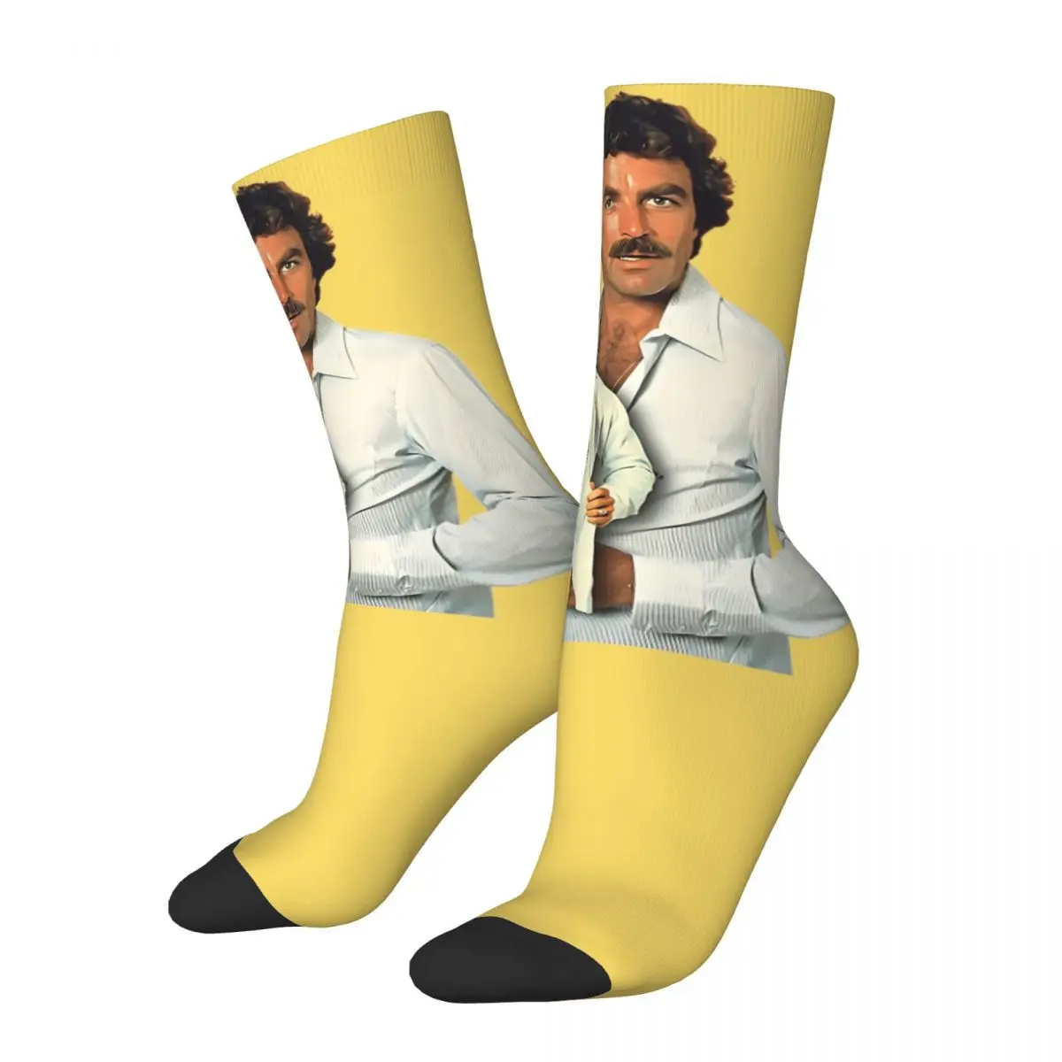 

Tom Selleck Is The Daddy Accessories Socks Sweat Absorbing Retro Style High Quality Crew Socks Warm for Men's Wonderful Gifts