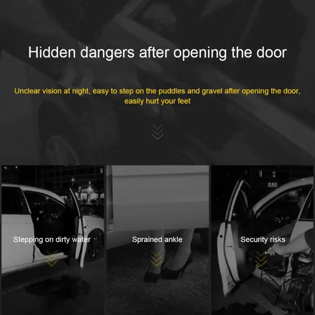 Led Car Interior Courtesy Door Light USB Charging Wireless Magnetic LED Car Door Welcome Light Anti-collision Signal Lamp Lights 3