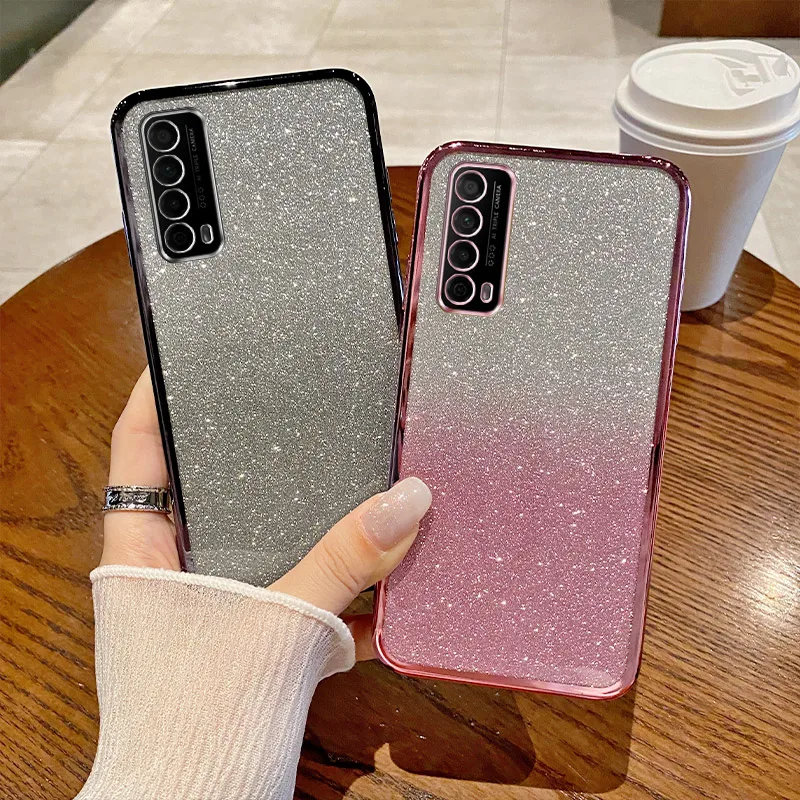 Fashion Soft Clear Phone Case with Camera Lens Protection for Huawei Y7A and P Smart 2021