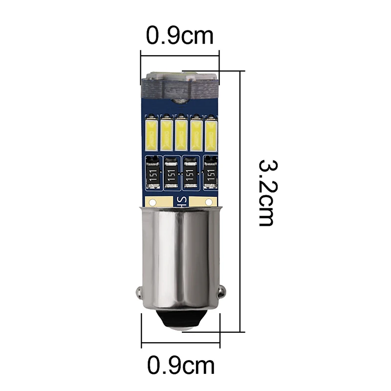 10pcs BA9S LED H6W T4W 15 LED ڵ ĸ ׸  4014 SMD ڵ ̼ ÷Ʈ Ʈ   ؼ DC12V