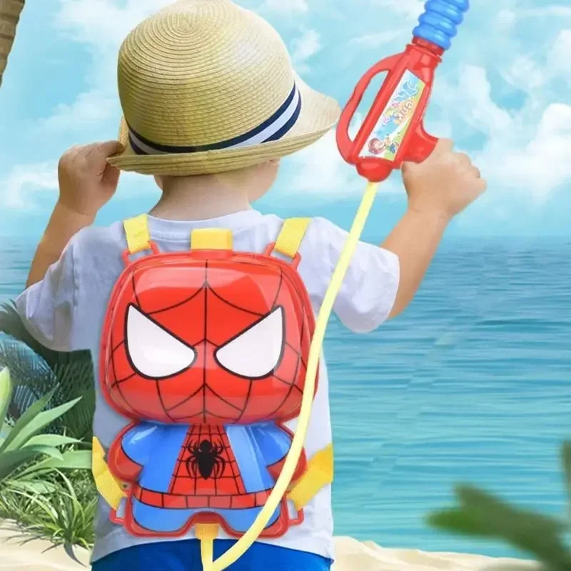 Mochila Pistola De Agua Marvel Spiderman Con Depósito Y Manguera – Juguete Al Aire Libre Para Niños, Ideal Para Playa, Jardín Y Cumpleaños