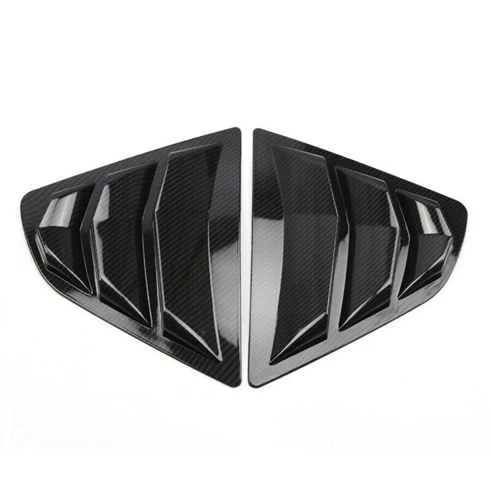 Car Rear Louver Window Side Shutter Cover Trim Sticker Vent Scoop ABS Carbon Fiber Accessories For Toyota Camry Sedan