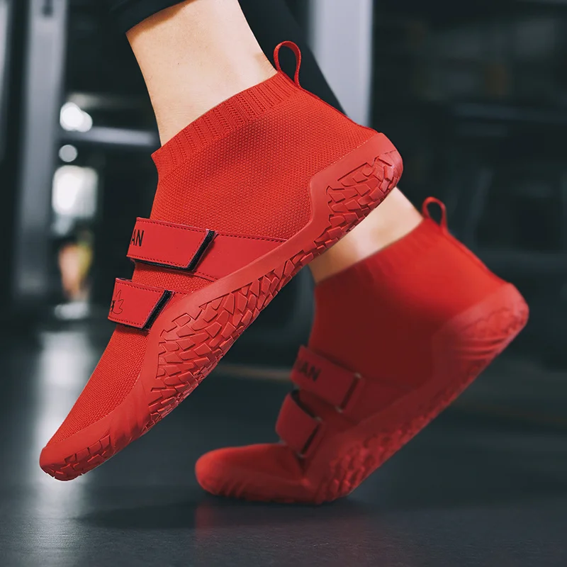Unisex Powerlifting Deadlift Sumo Slippers Yoga Gym Beach Sports Shoes Sumo Sole Portable Sneakers Soft Bottom Training Footwear weight lifting shoes