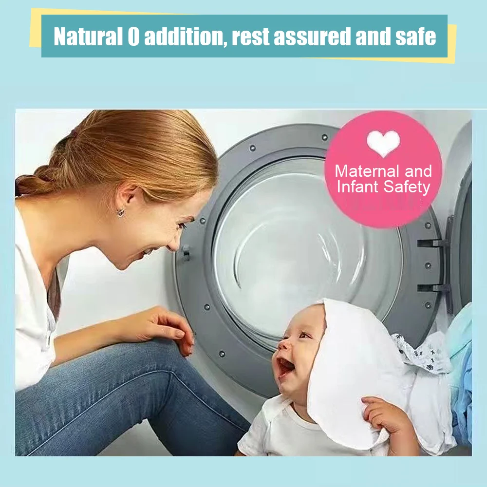 60pcs Laundry Tablets Children's Clothing Laundry Soap Deep Cleaning Underwear Washing Powder Detergent for Household Washer