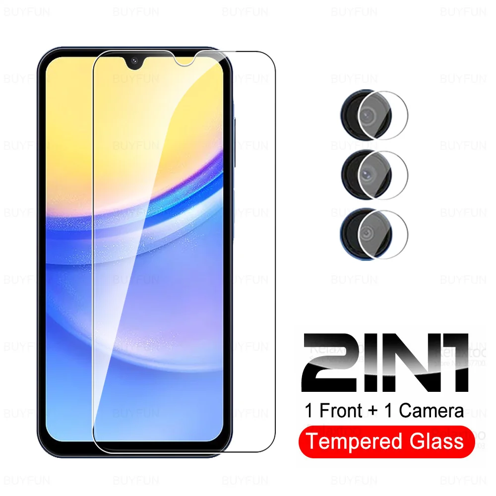 

2 в 1 закаленное стекло для камеры Samsung Galaxy A15 5G Samsang A15 15A SamsungA15 4G Защитная пленка для экрана объектива 6,5 дюйма