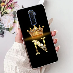Luxury Crown Letters Soft Silicone Phone Case Cover for Realme X2 Pro (9N)