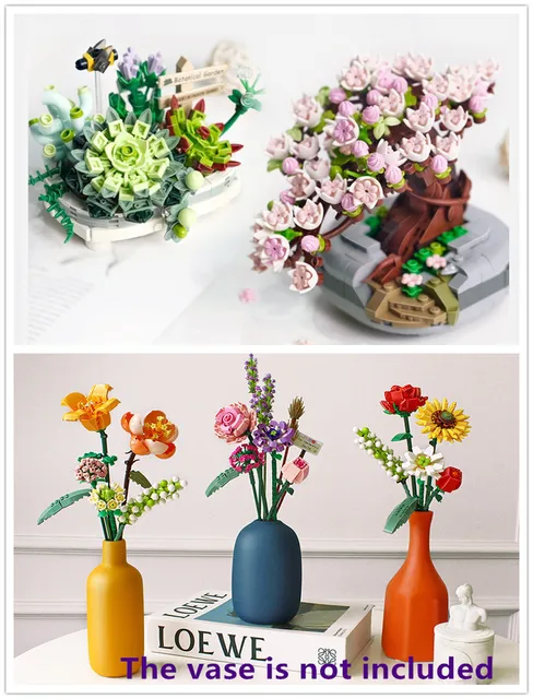 LOZ mini Block 1657 1658 1659 1660 1661 1670 1671 1672 Kids Building Toys Bricks Flowers Puzzle Pot Plants Girls Gift Home Decor 1