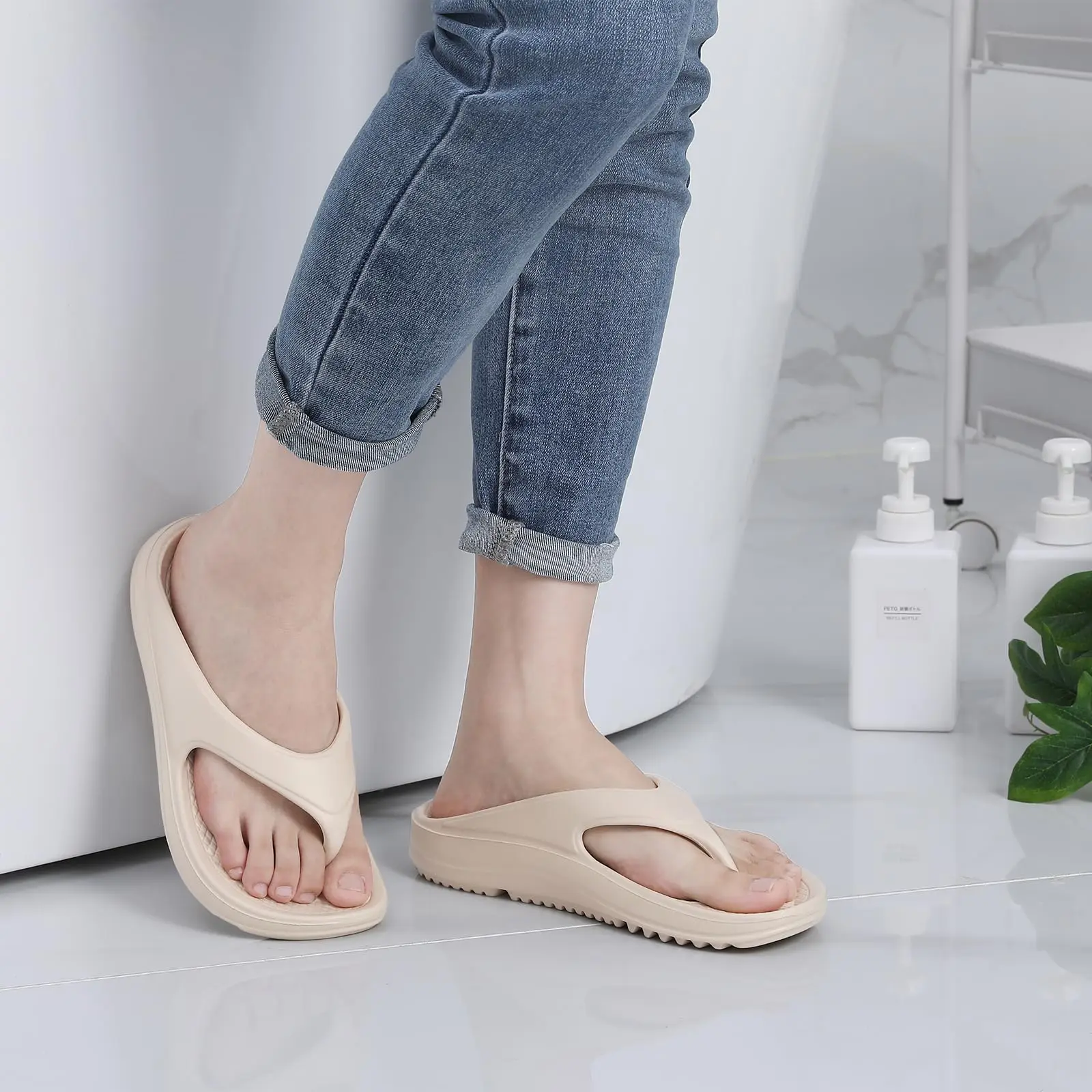 Women Sandals Flip Flops Women Slippers Beach Slippers Women Flip Flops Pallene Women's Beach Slippers Summer Orthopedic House Sandals Non-slip Soft Sole Flip Flops Unisex Home Bathroom Slides