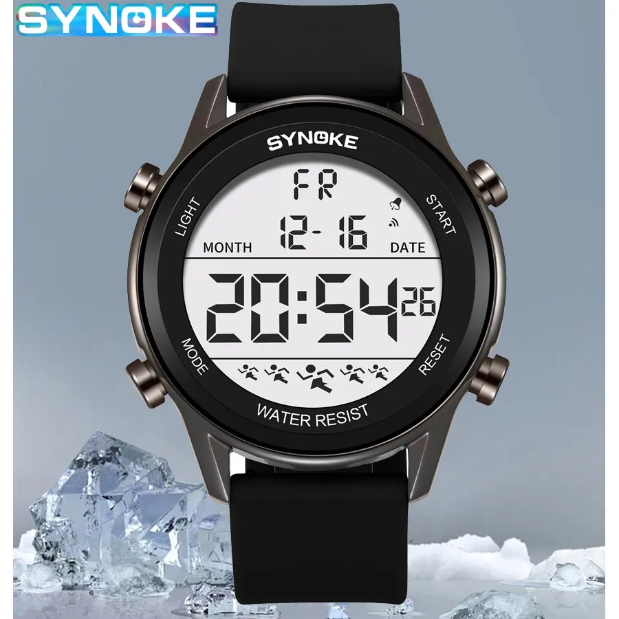 SYNOKE Digital Silicon Watch For Men Men Outdoor Sports Multifunctional ...