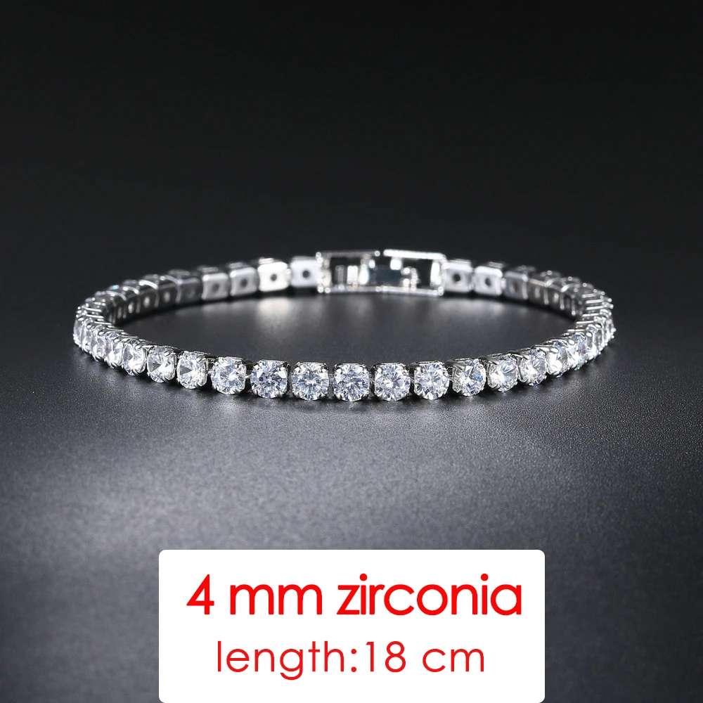 Rose Gold Crystal Tennis Chain Bracelet