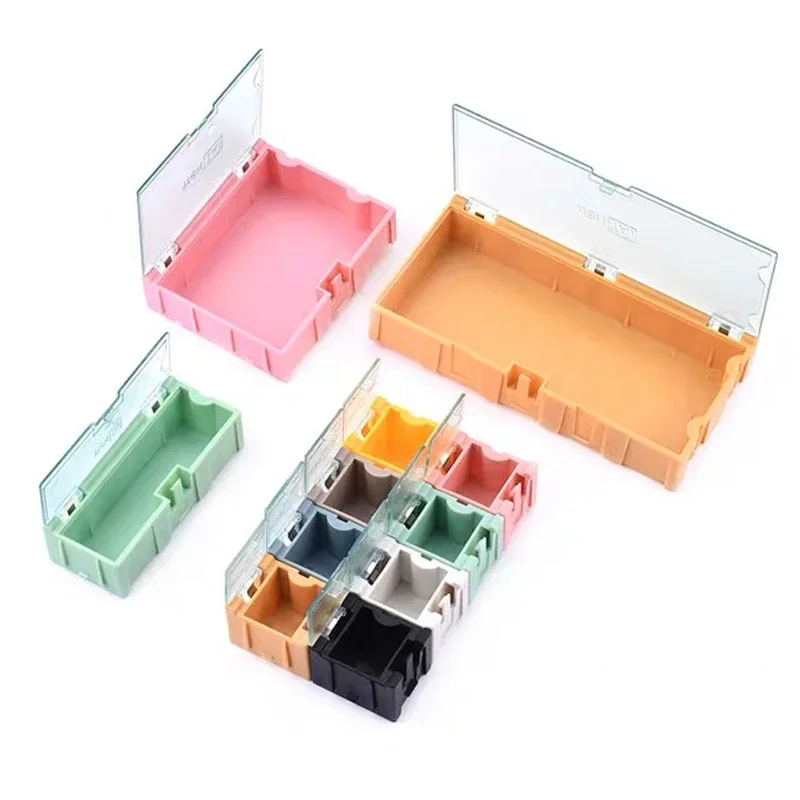 1-10pcs Mini Storage Box IC Electronic Component Container Case SMD Element Parts Boxes Resistance Capacitance Storage Cases parts storage box storage organizer box parts organizer