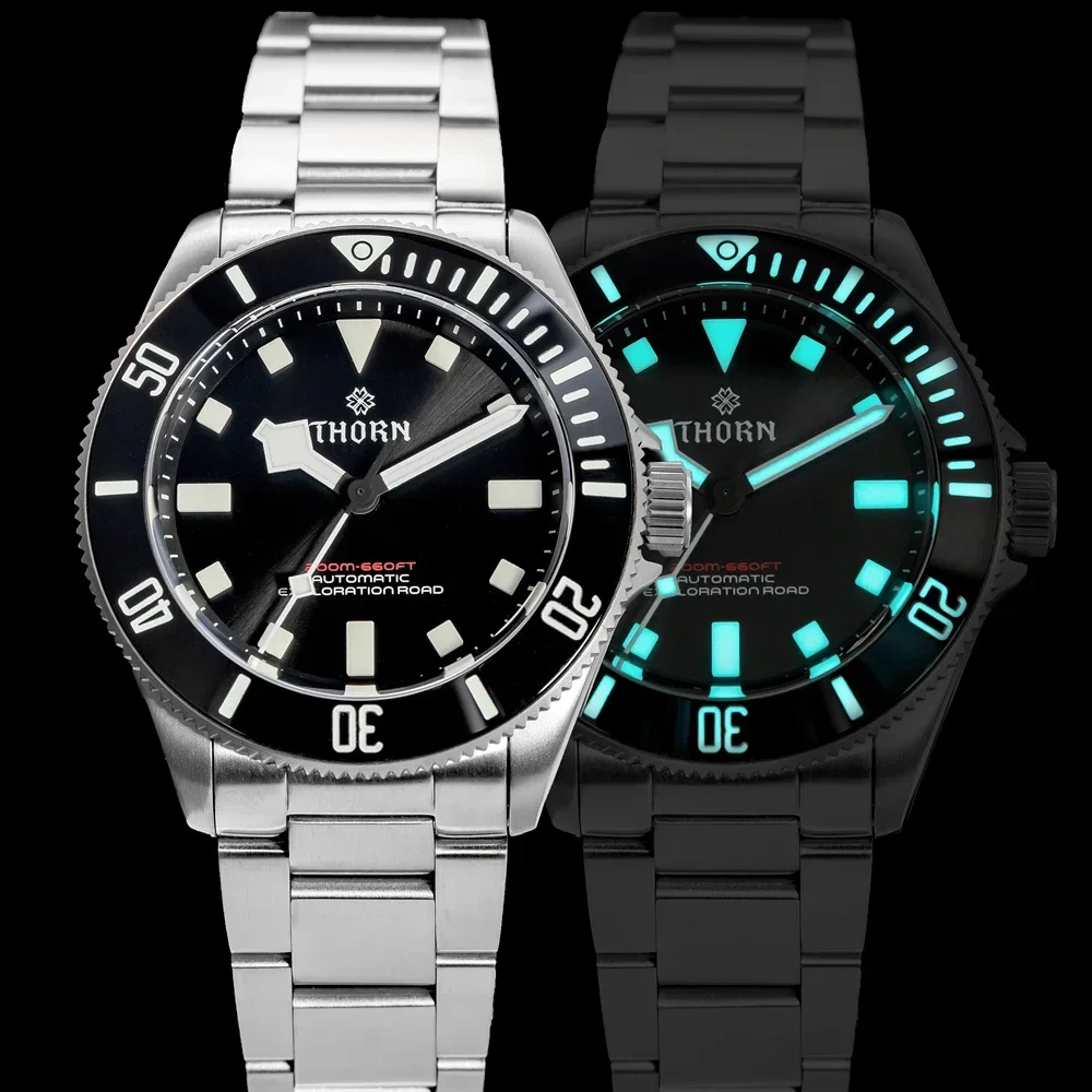 THORN 39mm Titanium Watch Men Homage Vintage Swiss Super Luminous