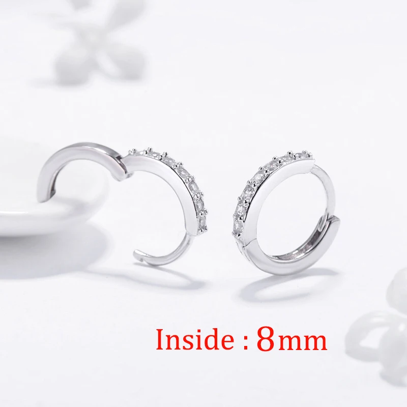 Fashion Minimal Hoop Earrings Crystal Zirconia Small Huggie Thin Hoops Cartilage Earring Helix Tragus Earring Piercing Jewelry