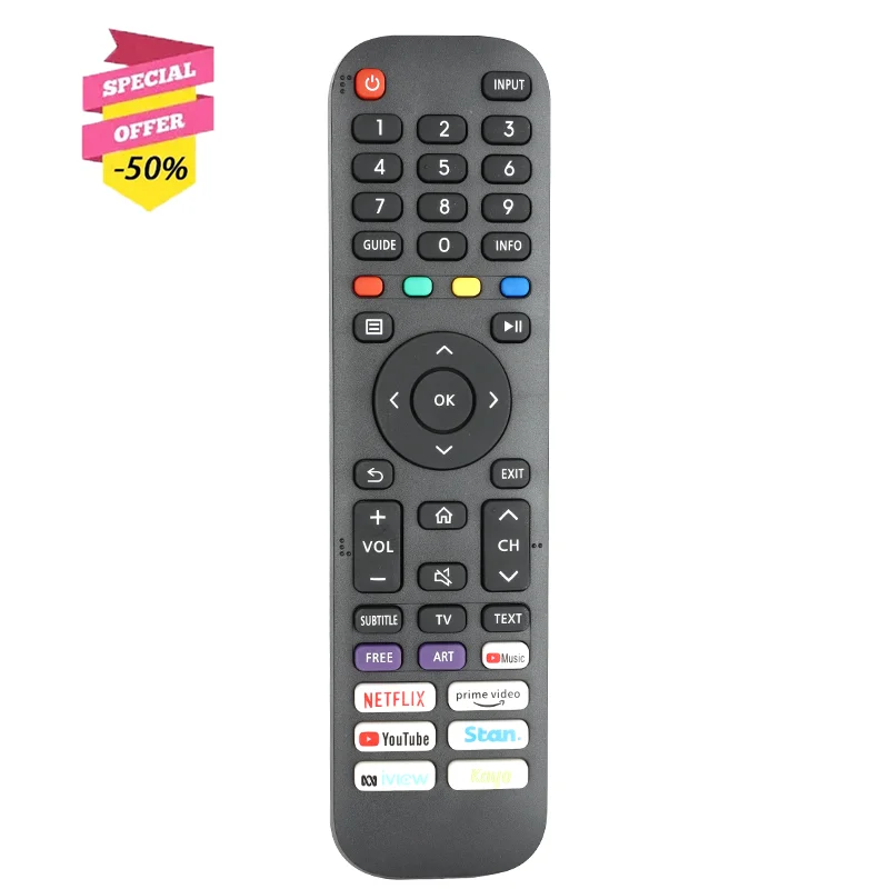 

EN2AB30H Remote Control For Hisense LCD TV 32A4G 40A4G 50A6G 58A6G 70A6G 32A4HAU 40A4HAU A4HAU Series, A4G Series, A6G Series