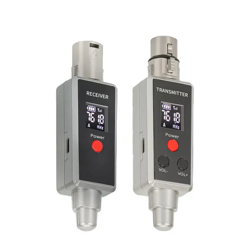 

Wireless Microphone System Transmitter High-Quality Sound Transmission Wireless Microphone Transmitter Receiver Plug-In