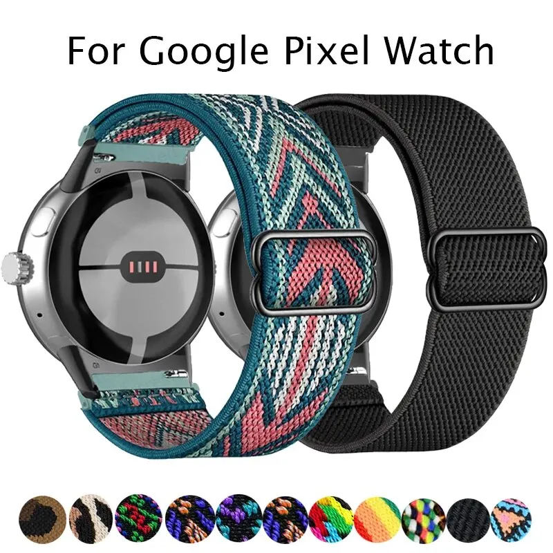 Adjustable Elastic Nylon Loop Bracelet for Google Pixel Watch - Versatile Strap Accessory