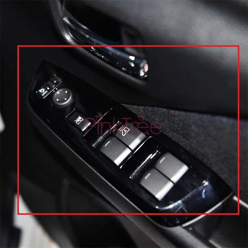 

ABS Chrome Front Window Glass Lift Control Switch Panel Cover Trims For Nissan Dayz 2019 2020 Car Styling Accessories