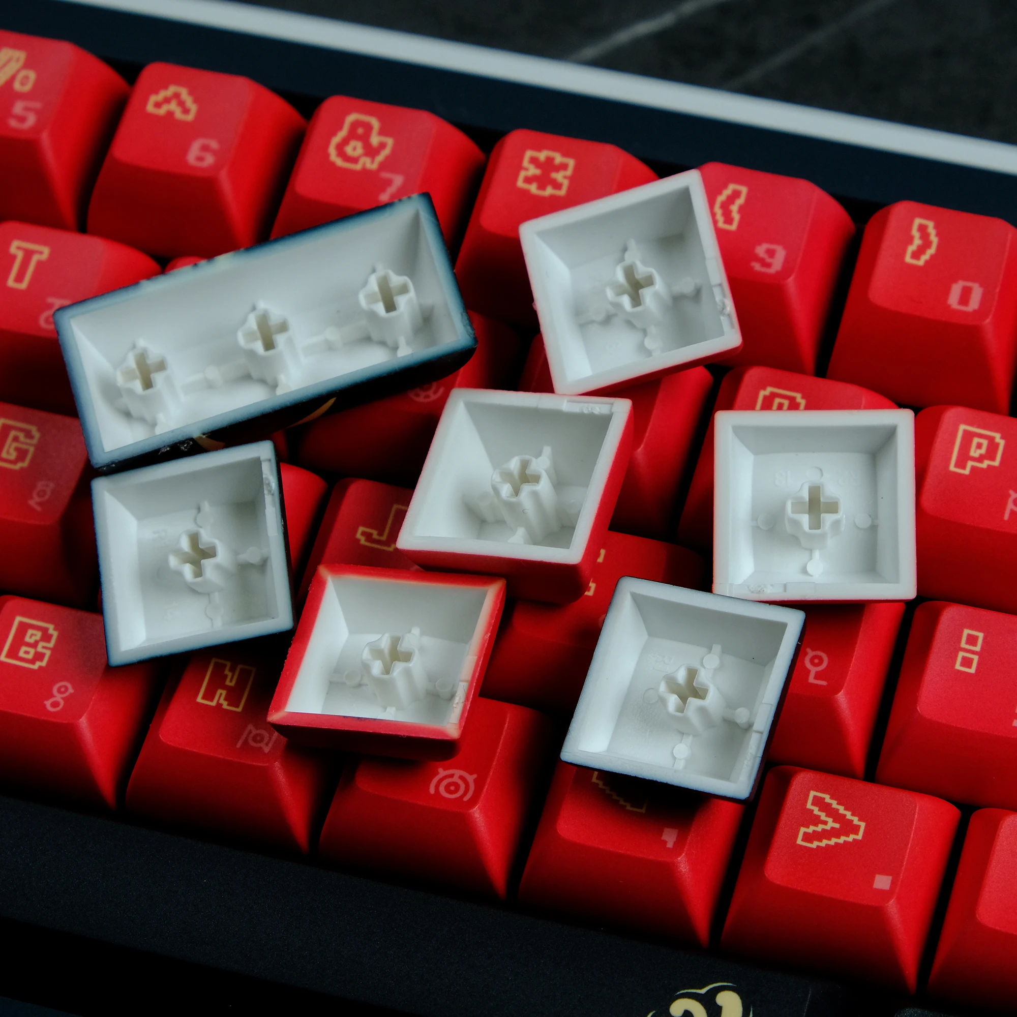 Teclas Groudon Keycaps Kca Perfil Pbt Dye Sublimação Teclado Mecânico Keycap para Interruptor mx Iso Digite 61 64 75 84 87 980 143 - Imagem 3
