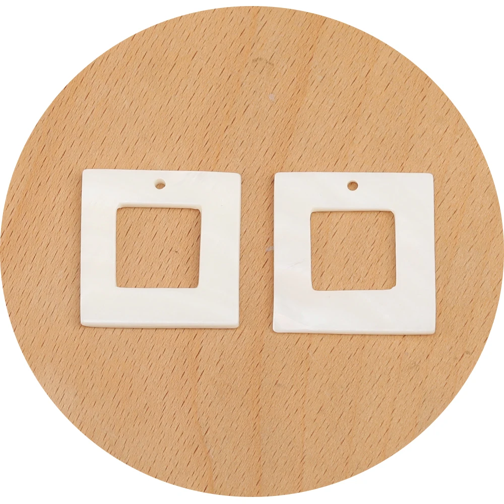 Cordial Design 25*25MM 50Pcs DIY Charms/Natural Shell/Jewelry Accessories/Square Shape/Jewelry Findings & Components/Hand Made - cordial
