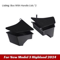 Rear Trunk Left Side Storage Box with Cover and Tail Boot Organizer Accessories (Full Kit)