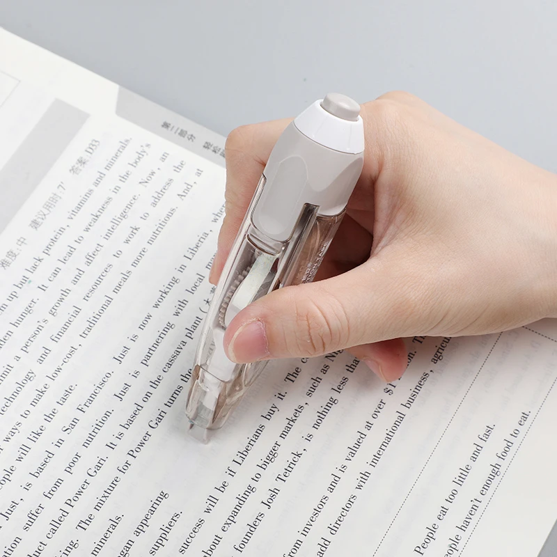 Card Push Type Correction Tape with Erasing and Muting Replaceable Core Correction Tape with Student Liquid