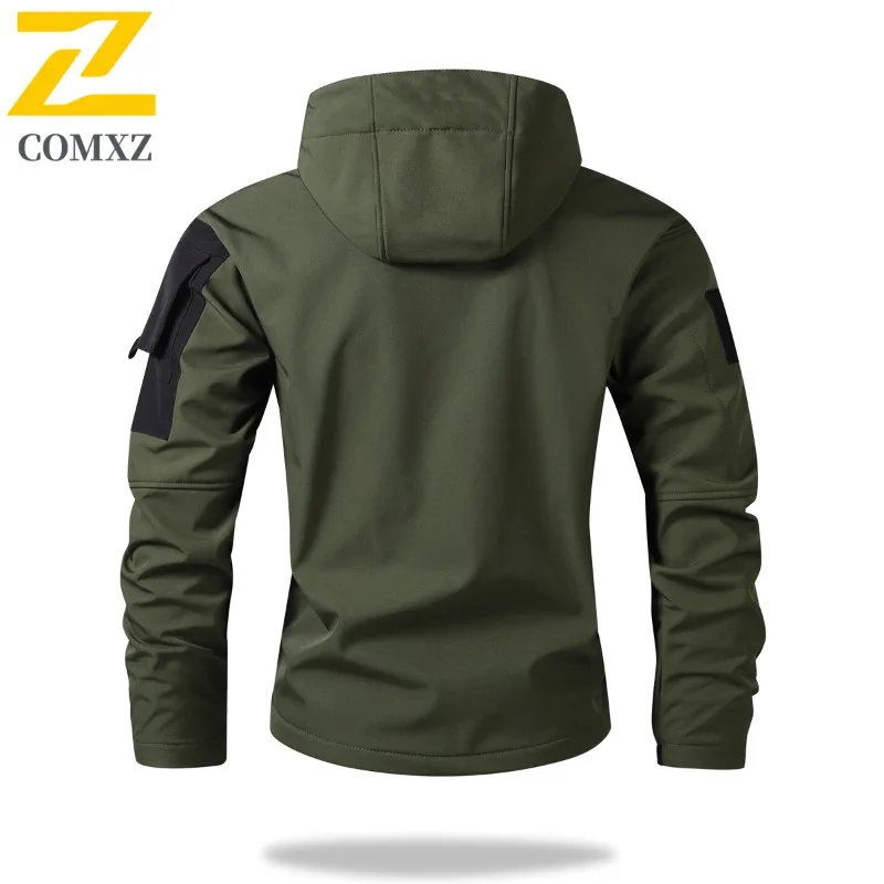 Tactical Waterproof Softshell Jacket Men's Outdoor Functional Windproof Breathable Military Style Hiking Camping Jacket Clothing