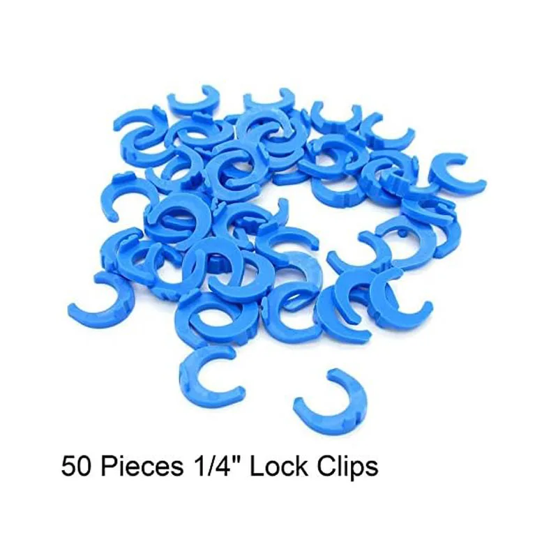 1/4 inch Locking Clips for RO Reverse Osmosis Water Filter Fittings Pack of 50