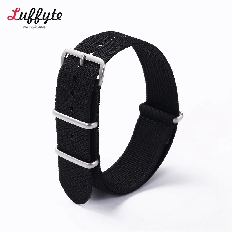 Durable Ribbed Nylon Watch Strap - Military-Style Watchband Accessory