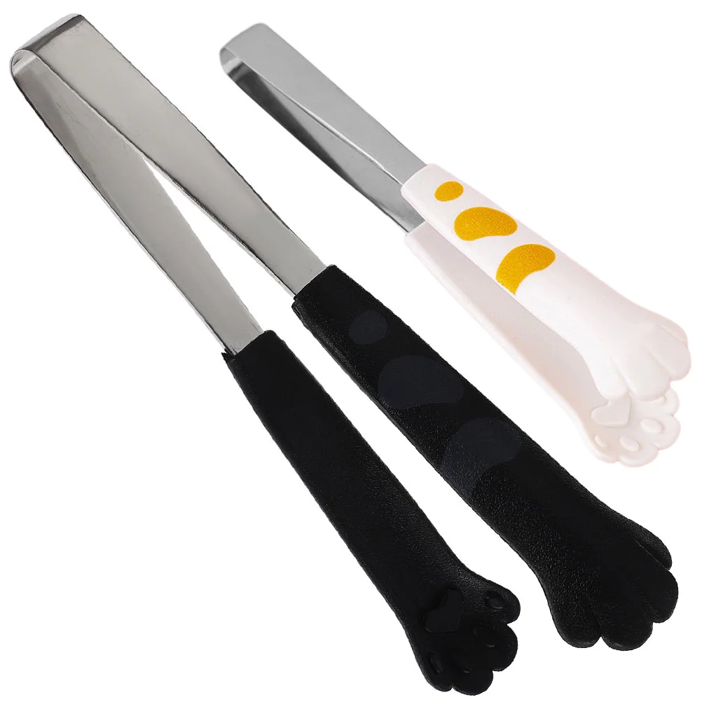 

2 Pcs Clip Ins Outdoor Bbq Tong Stainless Steel Multi-function Barbecue Grill Convenient Cooking Tongs for Portable