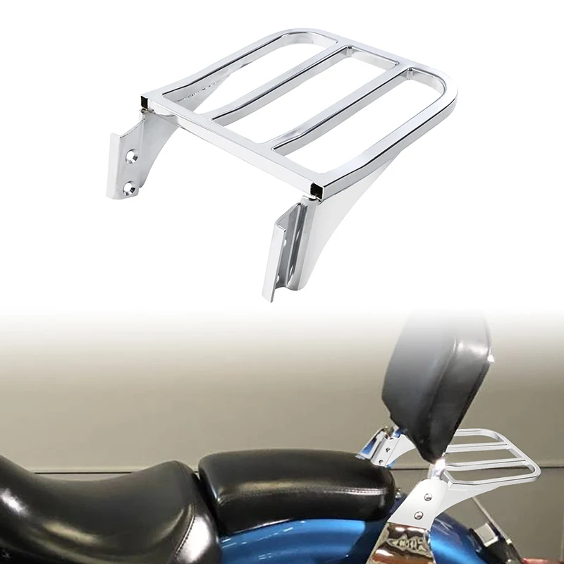 Motorcycle Sissy Bar Backrest Rear Luggage Rack For Harley Heritage