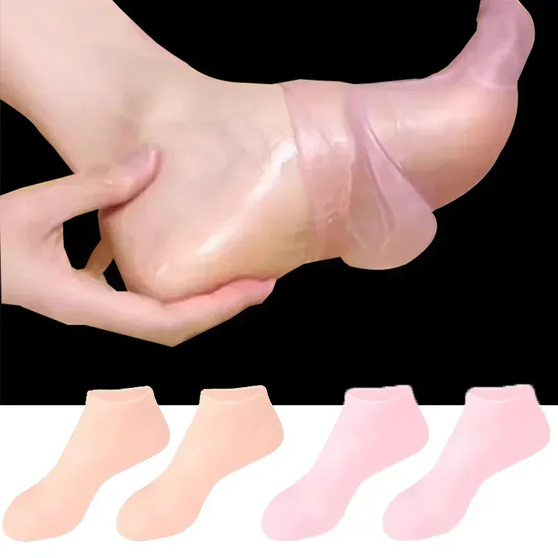 Silicone Protective Skin Care Exfoliation Waterproof Anti-crack Moisturizing Elastic Socks Foot Covers Winter plantar Care