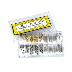 Stainless Steel Stem and Waterproof Watch Crown Set for Repair and Maintenance (1BOX)
