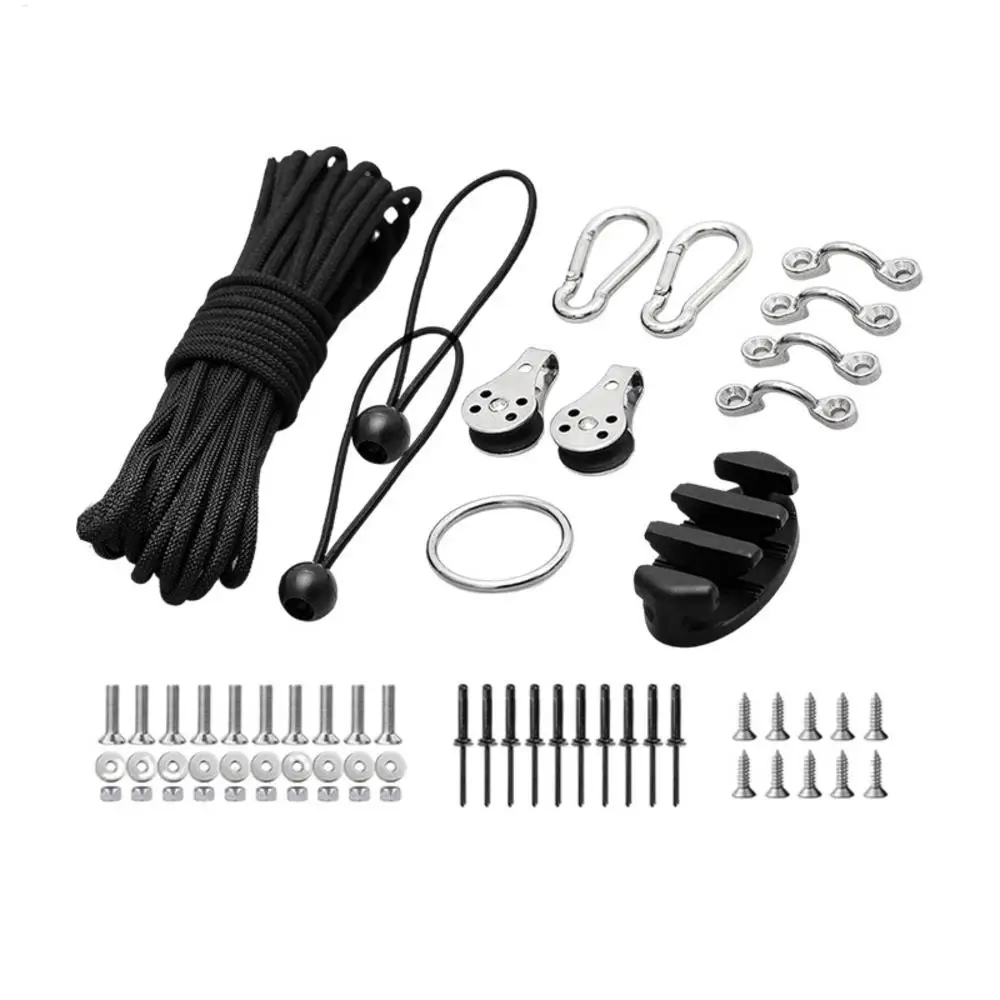 Universal Kayak and Canoe Anchor Trolley Kit with Hardware Accessories