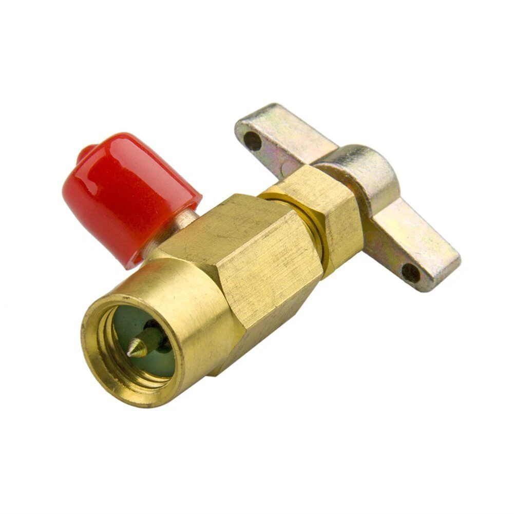 

1PC Exchange Brass Faucet 7/16-20 Connector HVAC Self-Sealing Opener A/C Can Tap Tapper Adapter Dispensing Valve