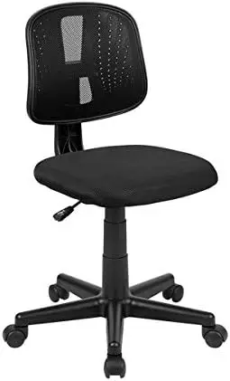 

Fundamentals Mid-Back Black Mesh Swivel Task Office Chair with Pivot Back