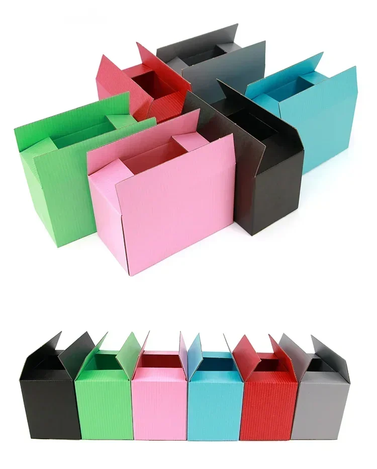 5pcs/10pcs / black and pink paper box 3-layer corrugated paper packaging gift box supports customized size and logo 7 S1da636771ca7406ab6c29ddd8acf579eU