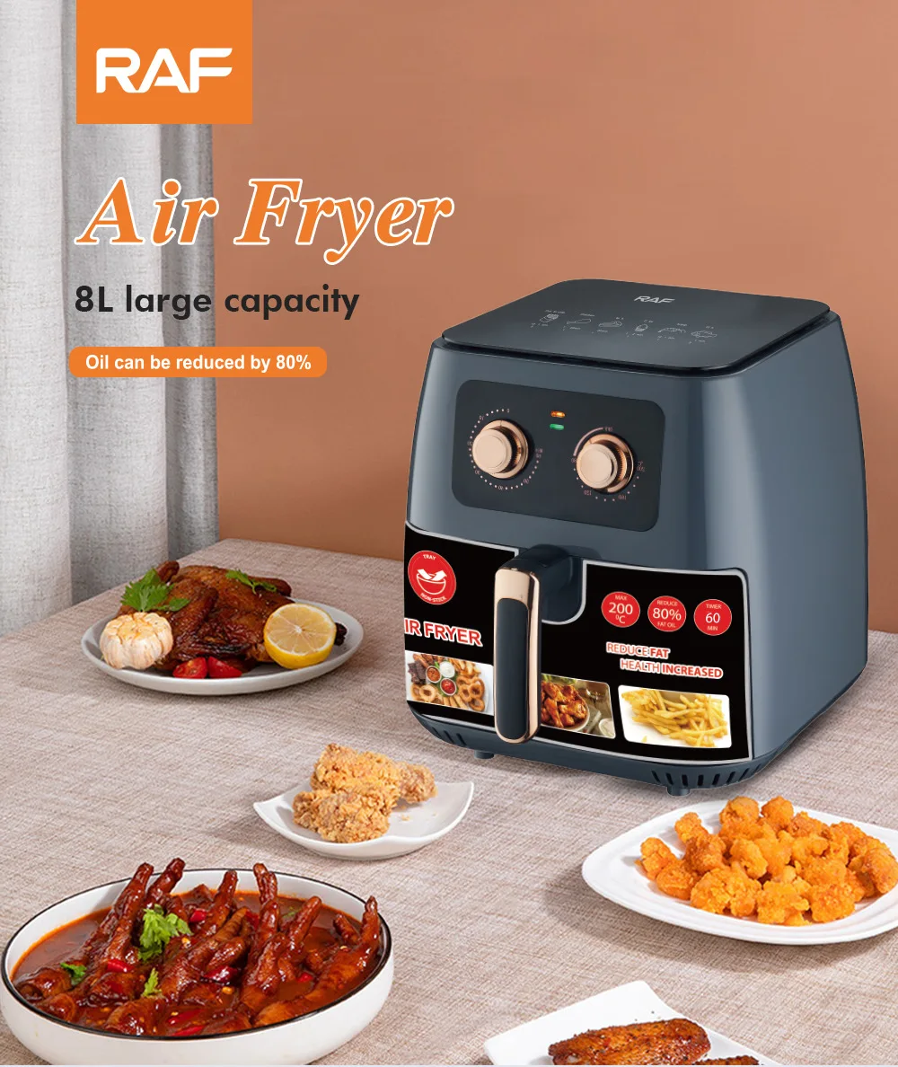 Raf Air Fryer 8 Liter Multi-Functional Intelligent 1700W Automatic Fryer