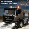 1/24 RC Trucks LED Lights Remote Control Semi-Hung Flat Truck 9CH Alloy Engineering RC Vehicles Electronic RC Car Model Boys Toy 6