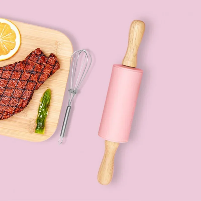 Practical Rolling Pin for Restaurant, Useful Children Baking Dough Roller, Silicone Dough Roller Kneading Stick