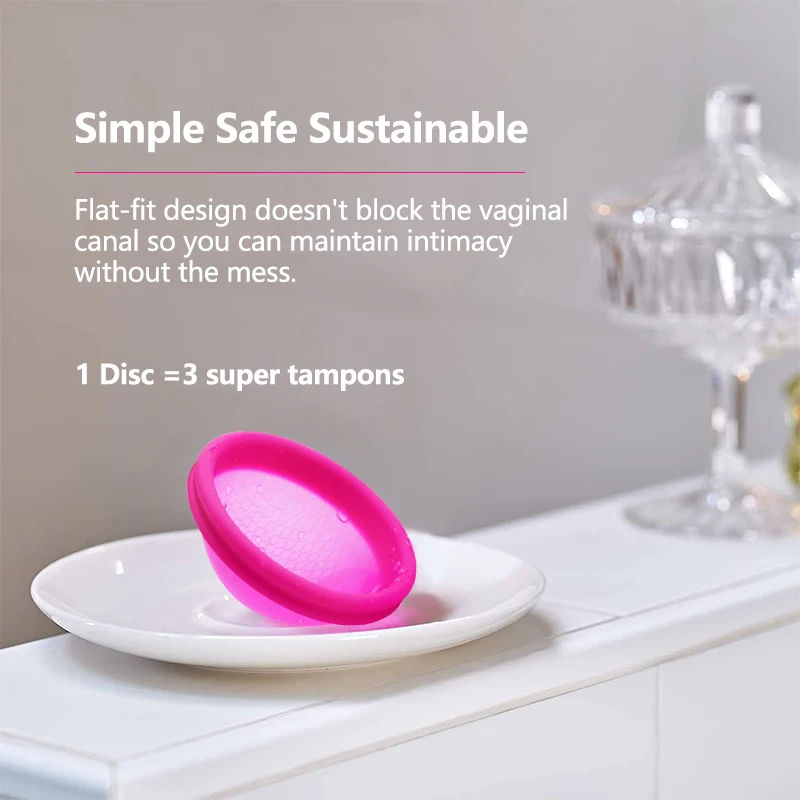 Reusable Silicone Disc With Storage Bag Disk Femenino Lady Cups Disco Kit Women Personal Health Care Products 3