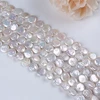 10-11mm Coin Shape Natural Freshwater Loose Wholesale Flat Bead Strand Pearl 4
