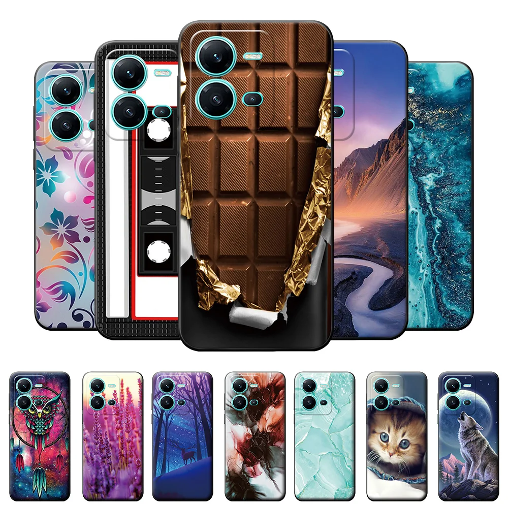 Per Vivo X80 Lite Custodia Morbida In Silicone Antiurto Custodie Per Telefono Per Vivo X80 Lite Cover Posteriore Per Vivo X80 Lite Cute Bumper Fundas