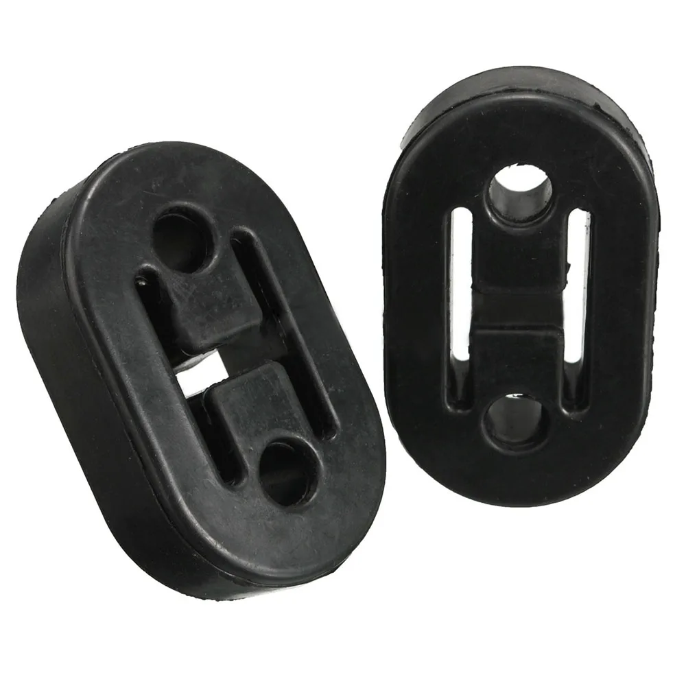 

2pcs 2 Holes Car Rubber Exhaust Tail Pipe Mount Brackets Hanger Insulator replacement Heavy Duty Exhaust Mount Universal