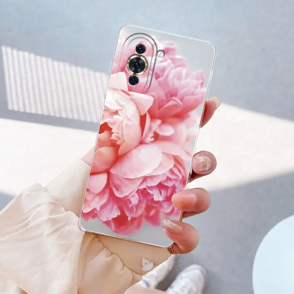 Stylish Soft Silicone Clear Marble Case - Fashionable Bumper Cover for Huawei Nova 10 Series Phones