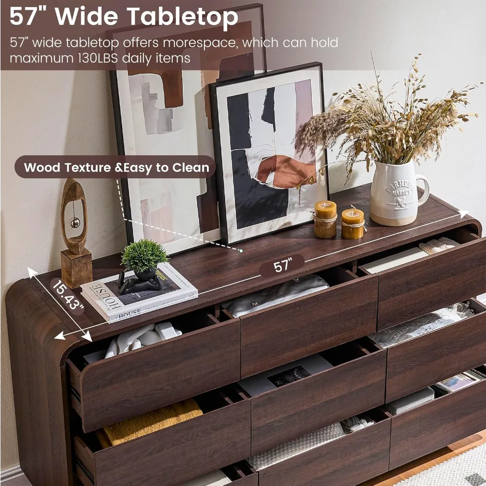 Modern 9-Drawer Dresser 4