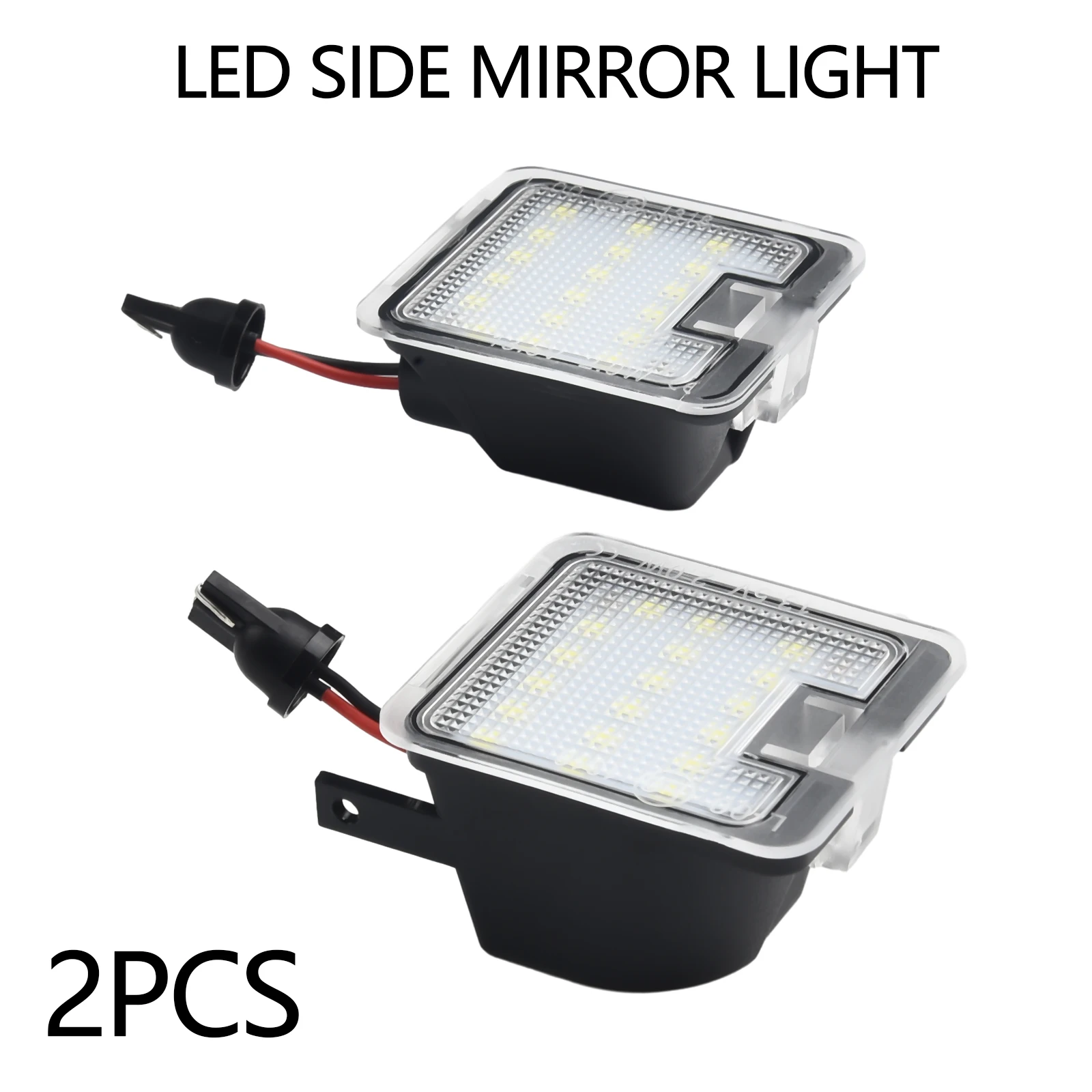 

LED Side Mirror Lights Save Energy 12V 52 X 44 X 21.5mm Accessories Bright White Direct Replacement High Quality